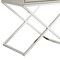 Laila Modern Square Lacquered Metal X-Leg Side/Accent Table/ Nightstand